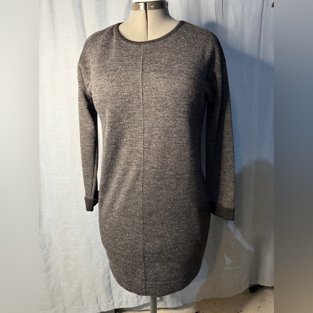 Paraphrase Heather Gray Long Sleeve Dress